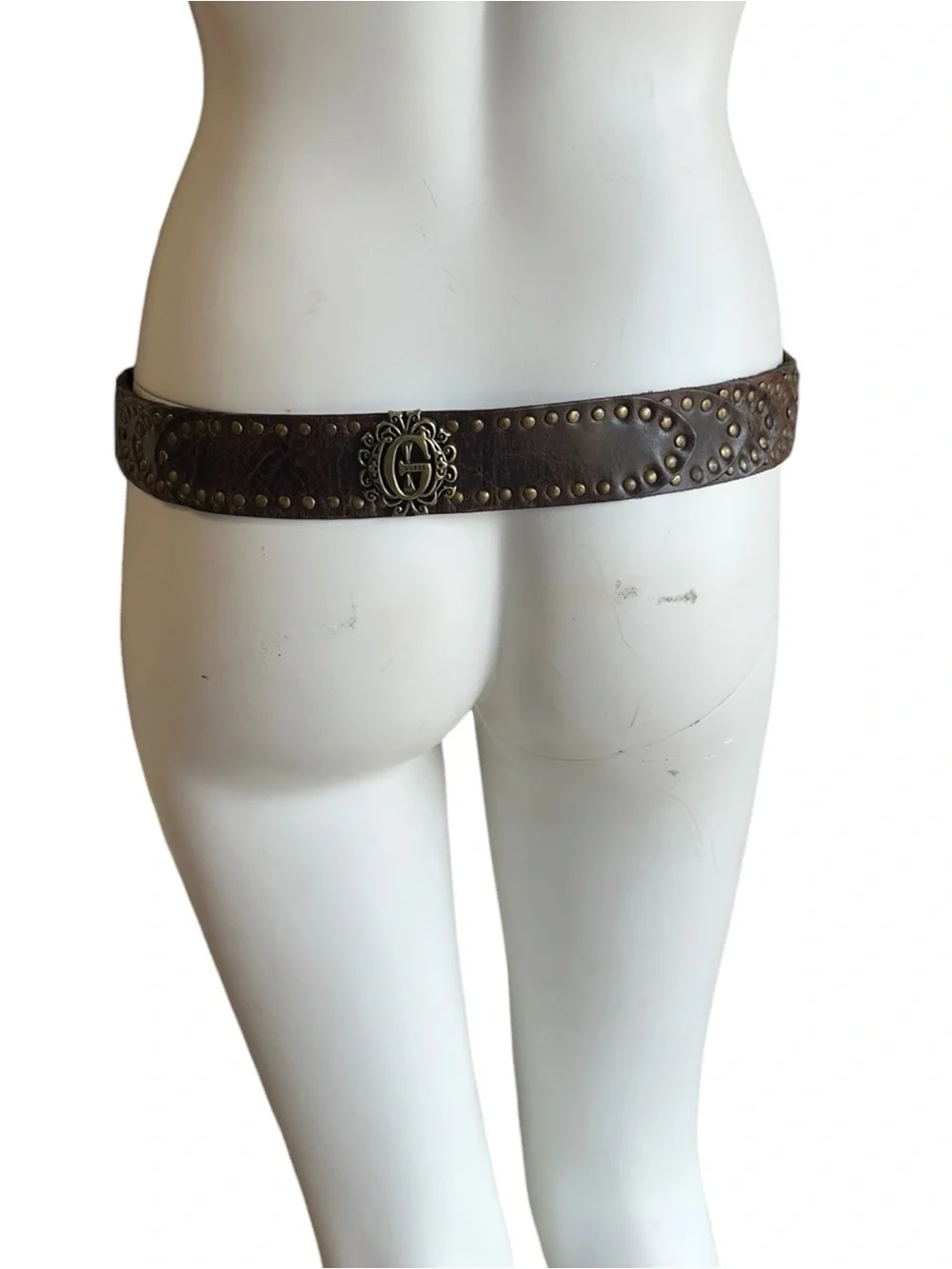 Vintage Y2K guess leather medallion waist belt boho